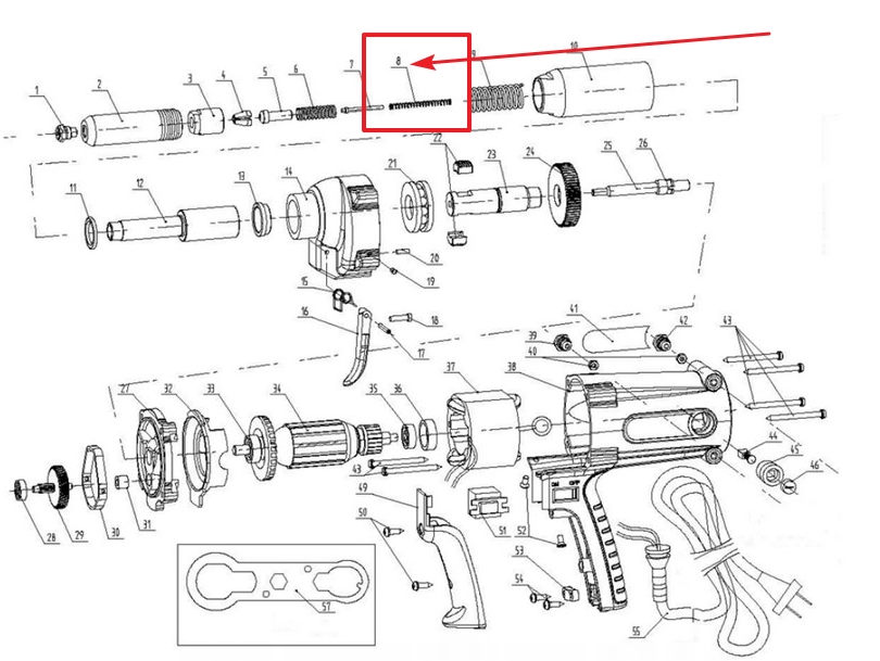 Пружина малая для ABSOLUT (SKytools) SK1005, SK1006