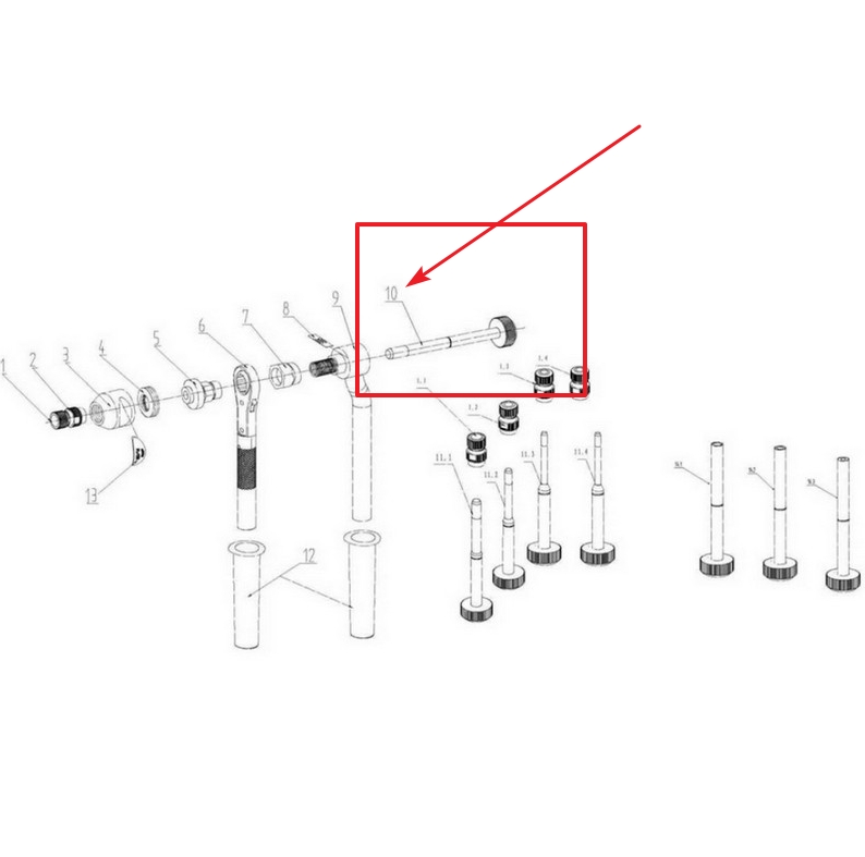 Стержень M12 для Pull-Link PL-12N(K)