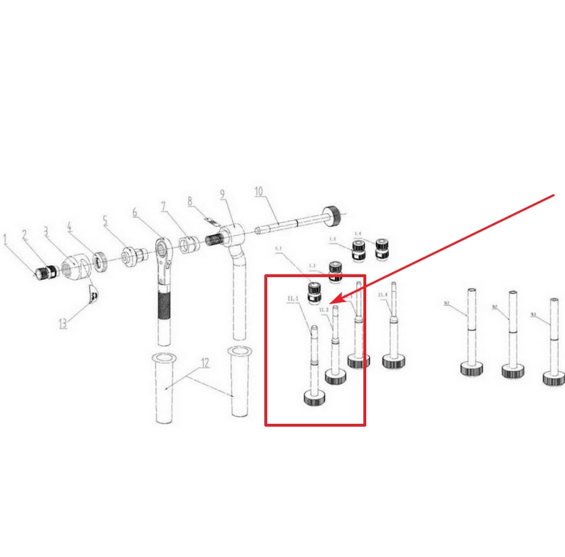 Стержень M8 для Pull-Link PL-12N(K)