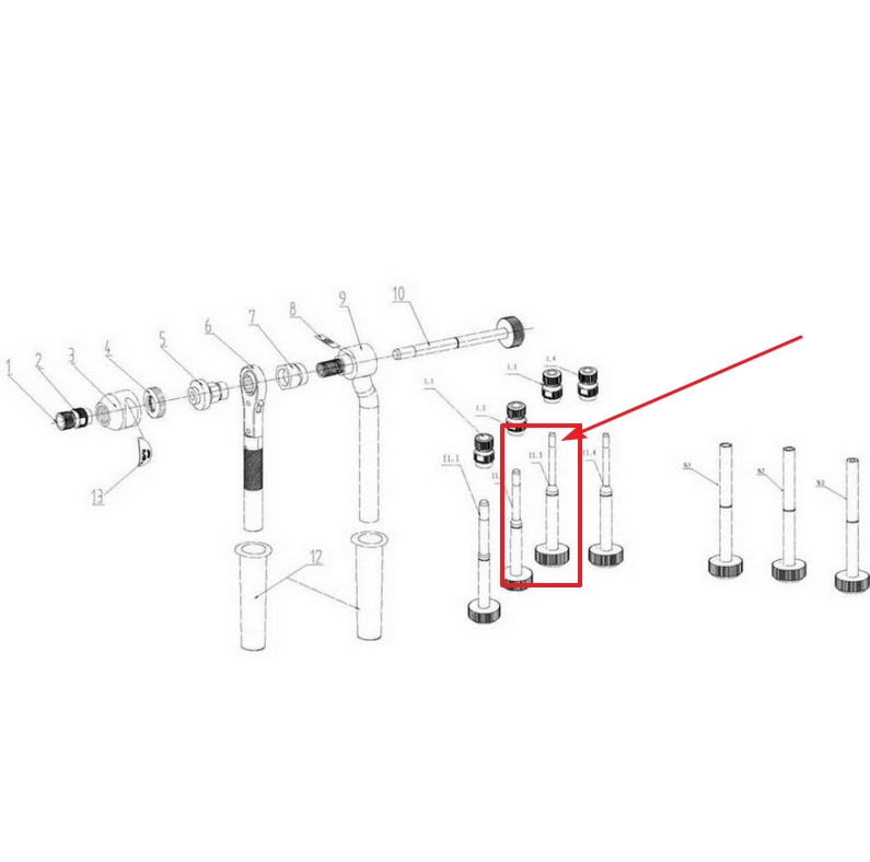 Стержень M6 для Pull-Link PL-12N(K)