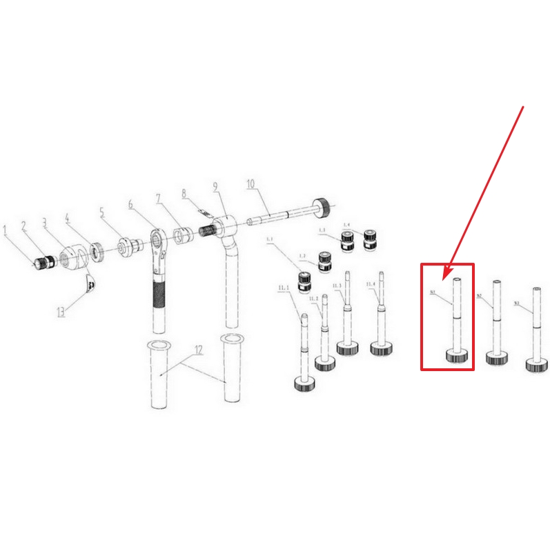 Оснастка для заклепок-болтов M8 для Pull-Link PL-12N(K)