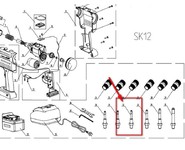 Стержень резьбовой M5 для аккумуляторного заклепочника SKytools SK12