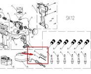 Ключ шестигранный для аккумуляторного заклепочника SKytools SK12